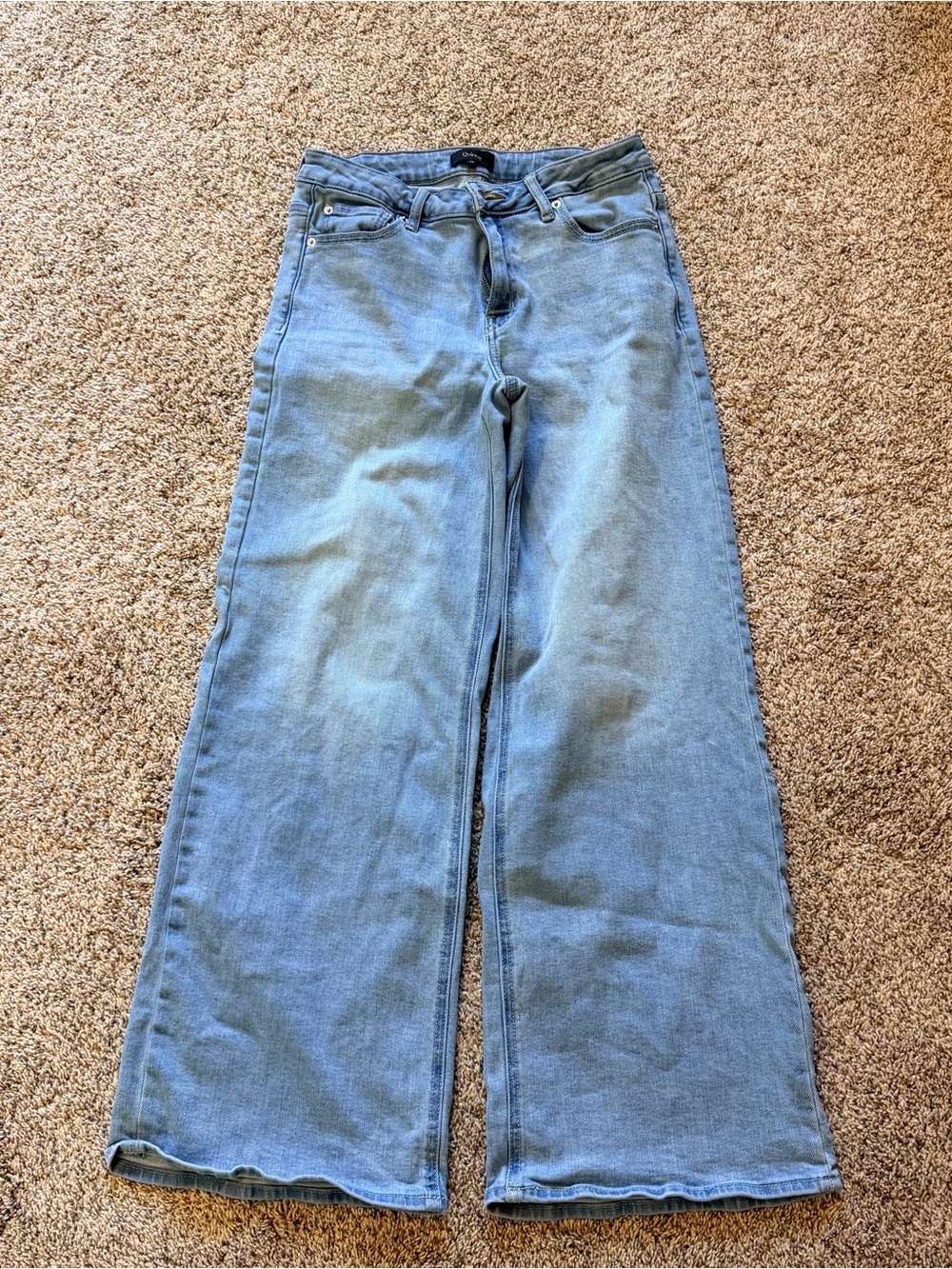 Quince Light Blue Wide-Leg High-Rise Jeans